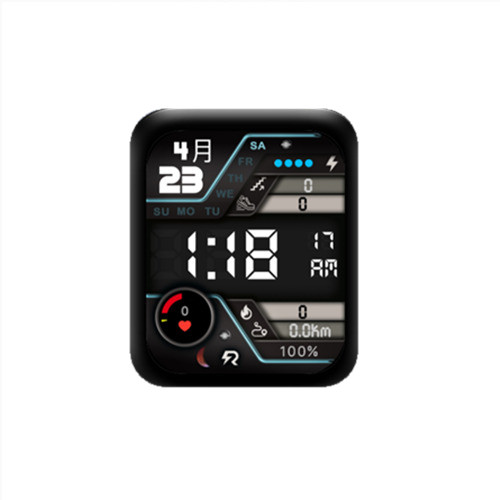 黑色数字运动表盘