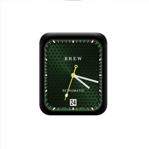 简约指针绿色表盘