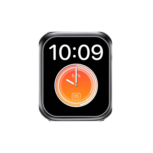 简约数字橙色运动表盘