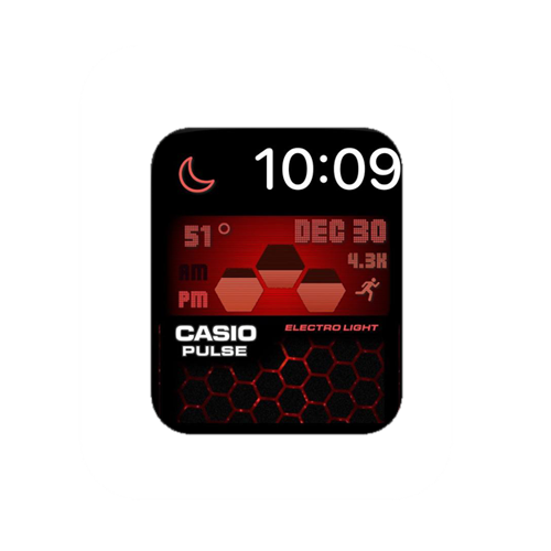 CASIO卡西欧数字蜂窝表盘