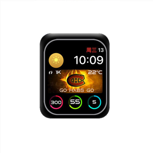 火焰字母数字运动表盘