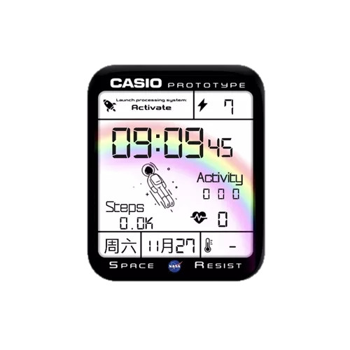 卡通彩虹NASA太空人