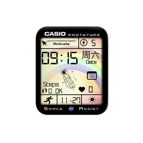 卡通彩虹NASA太空人