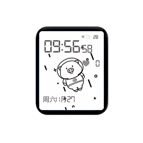 卡通旋转太空猪