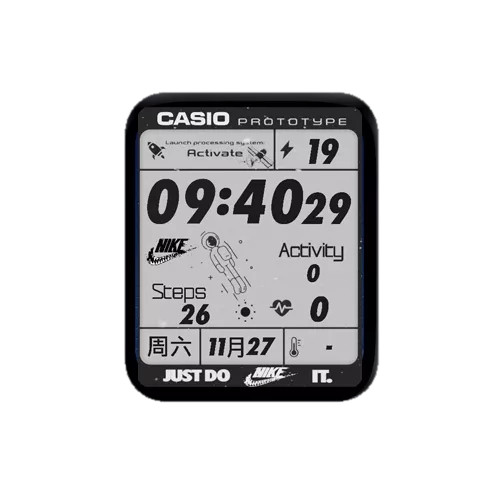 卡西欧耐克NIKE旋转太空人