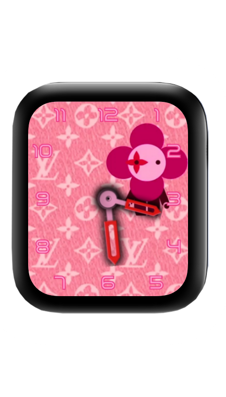 粉色LV花纹表盘