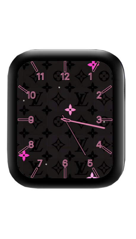 粉色LV花纹表盘