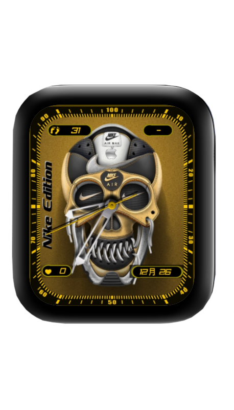 黑金骷髅头NIKE耐克表盘