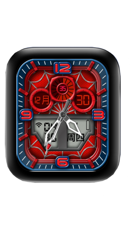 红色蜘蛛侠CASIO卡西欧表盘