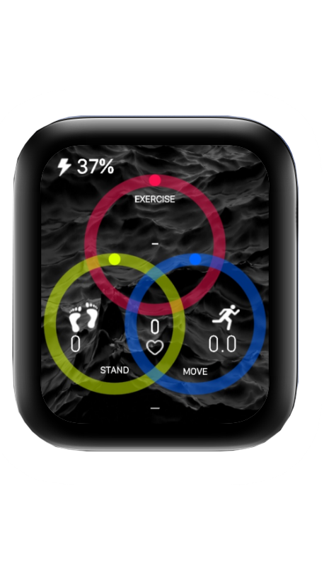 山峰彩色圆环运动表盘