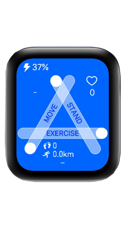 蓝色简约数字运动表盘