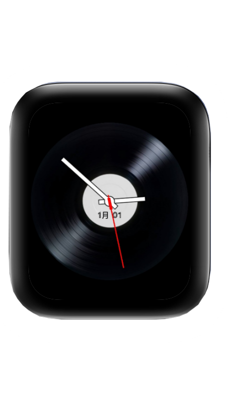 简约黑胶表盘