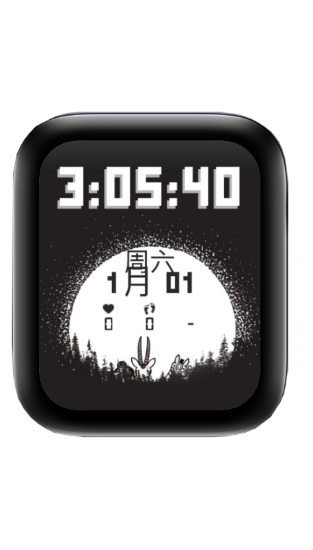 旋转动物数字表盘