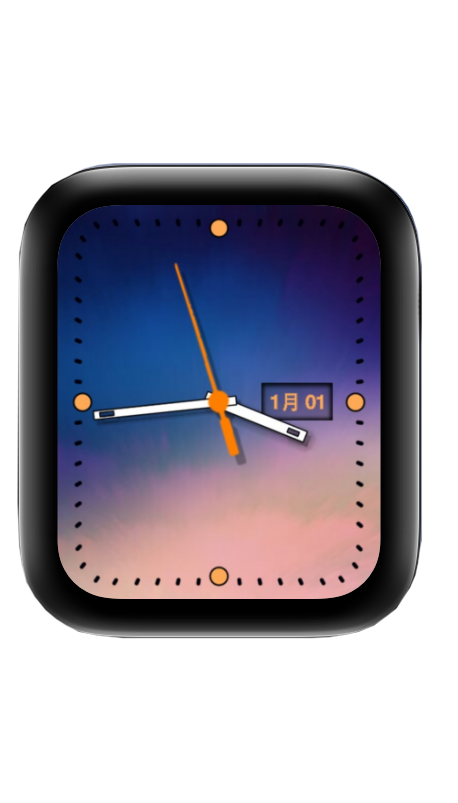 简约紫色天空表盘