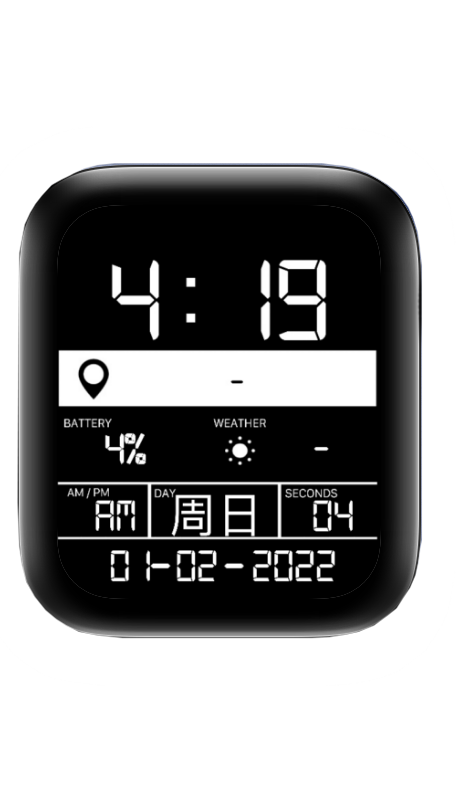 黑白简约数字表盘