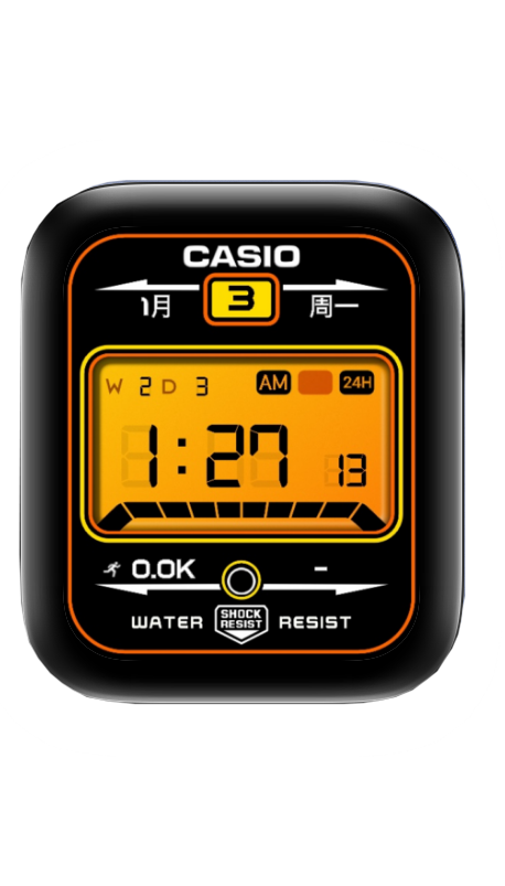 数字CASIO卡西欧手表表盘