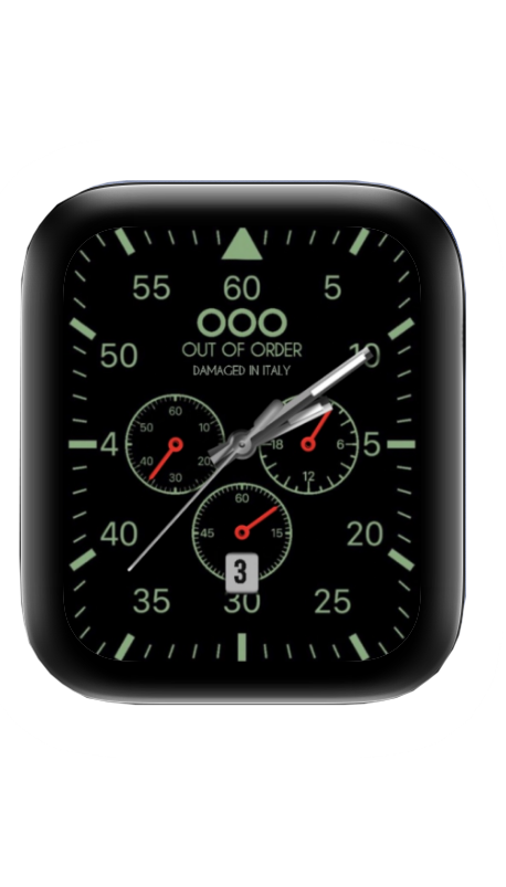 OOO OUT OF ORDER手表表盘