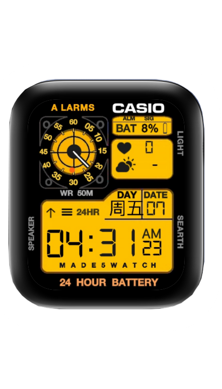 简约CASIO卡西欧表盘