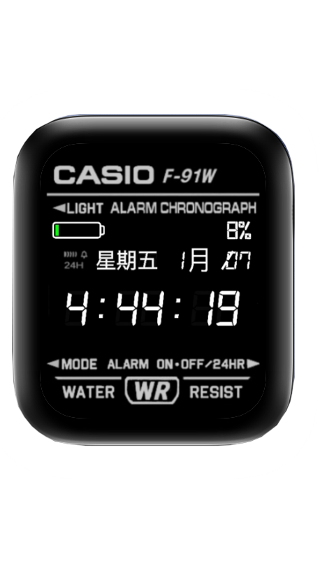 简约CASIO卡西欧表盘