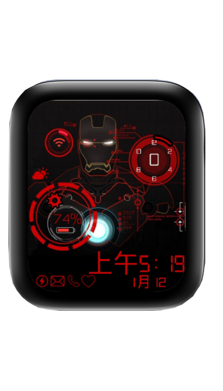 红色钢铁侠表盘