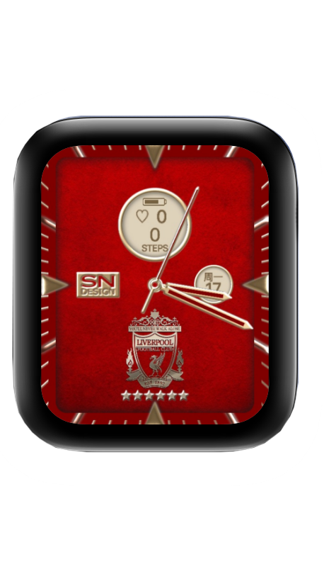 红色利物浦足球俱乐部表盘