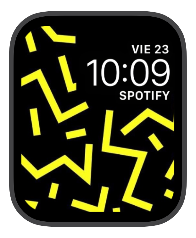黄色几何图案表盘
