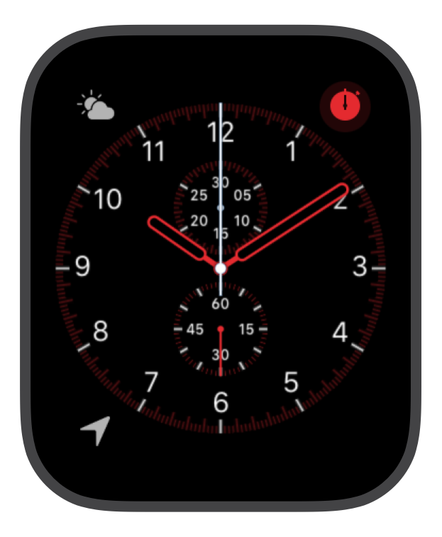 简约数字指针天气表盘