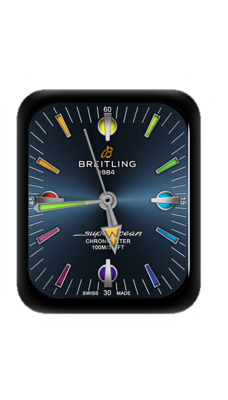 彩色BREITLING百年灵指针数字机械表盘