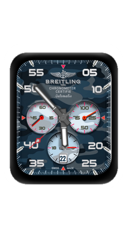 迷彩BREITLING百年灵指针数字机械表盘