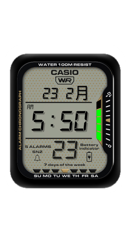 经典CASIO卡西欧数字表盘