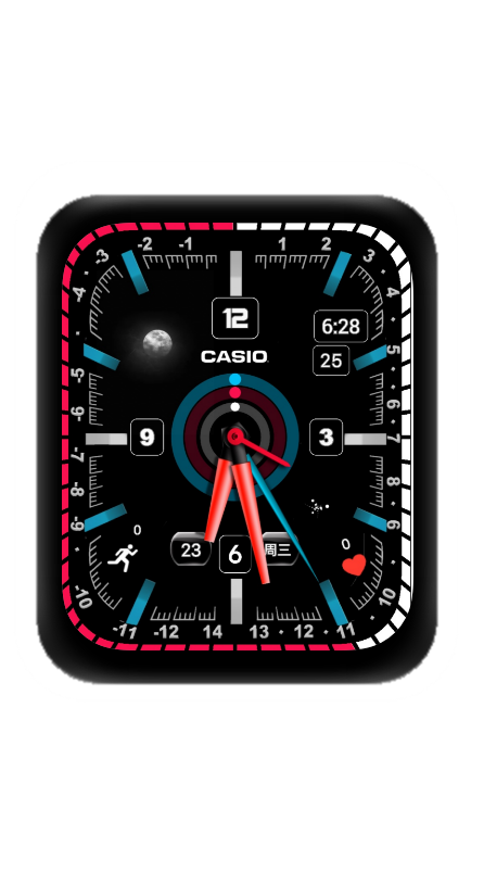 经典CASIO -SHOCK卡西欧数字指针表盘