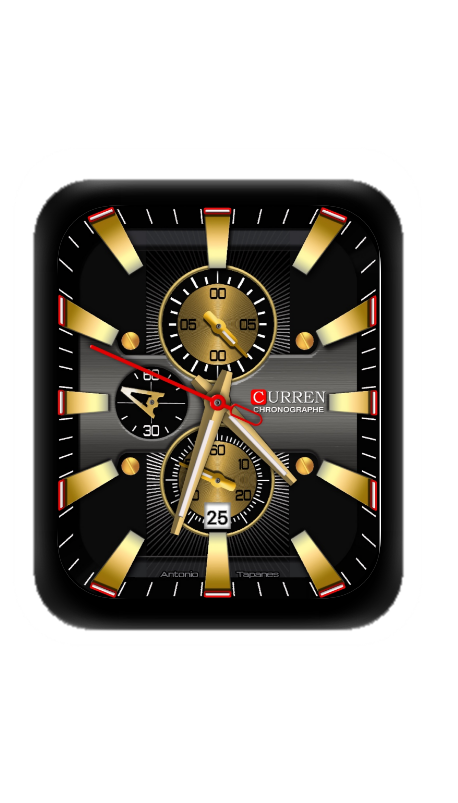 金色数字指针CURREN表盘