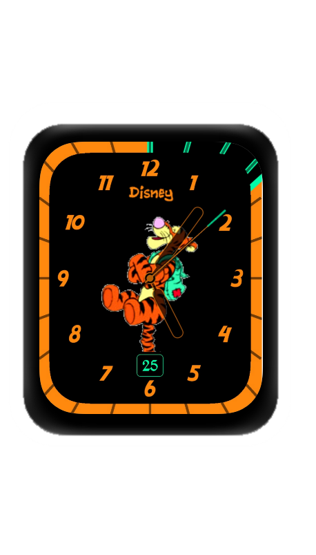 迪士尼跳跳虎数字指针表盘