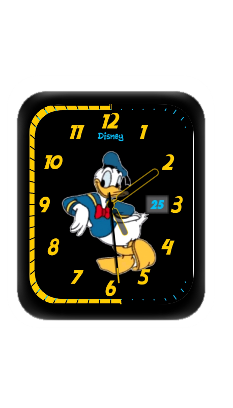 迪士尼卡通唐老鸭数字表盘