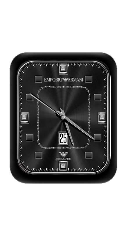 简约黑色ARMAN阿玛尼指针表盘