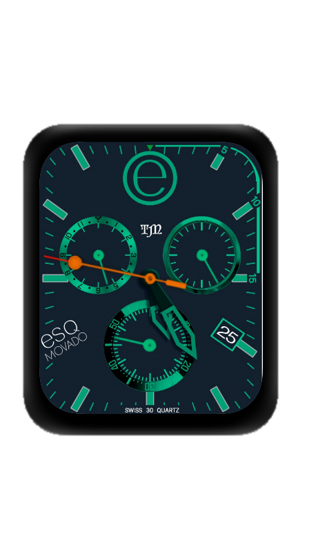简约绿色ESQ MOVADO指针表盘