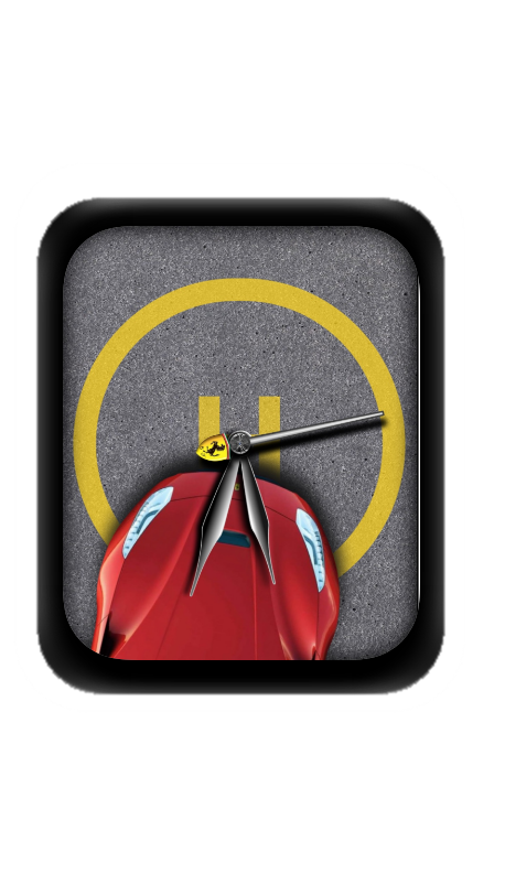 简约旋转法拉利跑车指针表盘