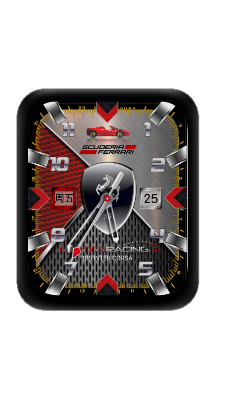 炫酷法拉利数字指针表盘