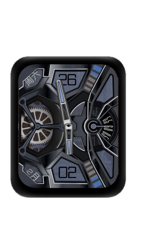 简约指针数字机械表盘