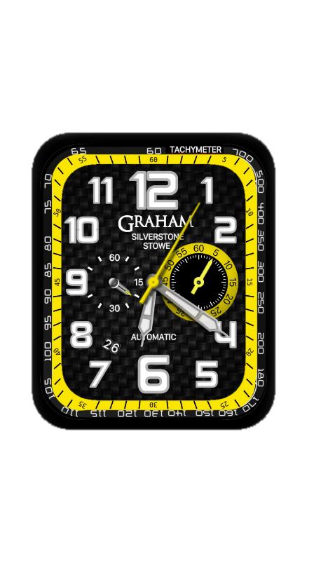 黄色GRAHAM指针数字表盘