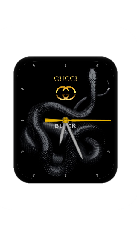 GUCCI古驰黑色蛇指针表盘