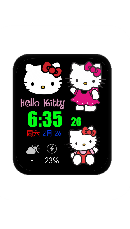 Hello Kitty数字表盘