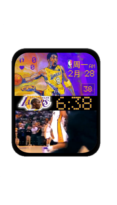 黑曼巴科比数字表盘