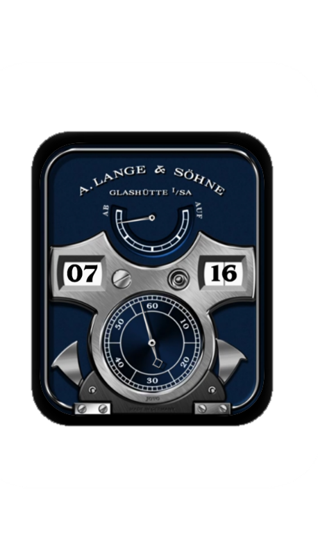 蓝色简约数字表盘