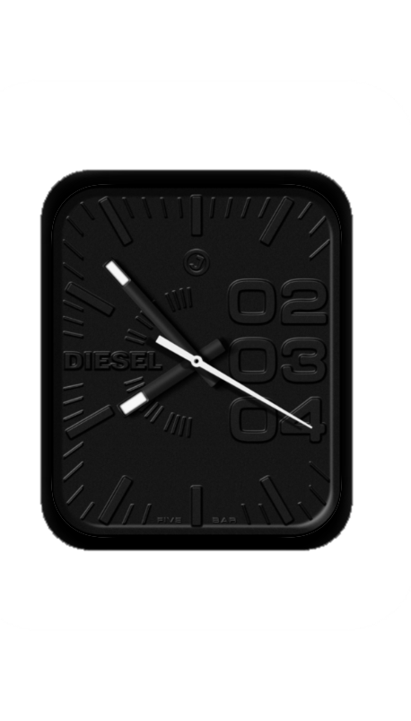 黑色DIESEl数字指针表盘