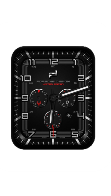 黑色数字指针保时捷表盘