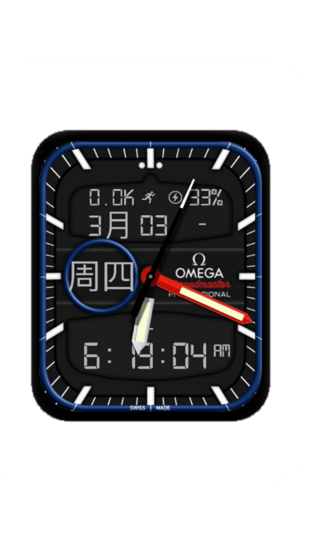 数字指针OMEGA欧米茄表盘