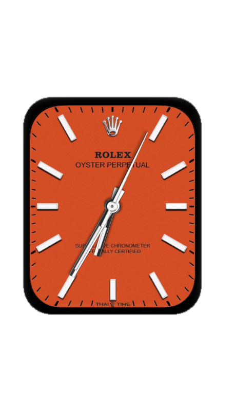 简约橙色指针ROLEX劳力士表盘