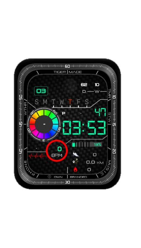 炫酷多彩数字表盘