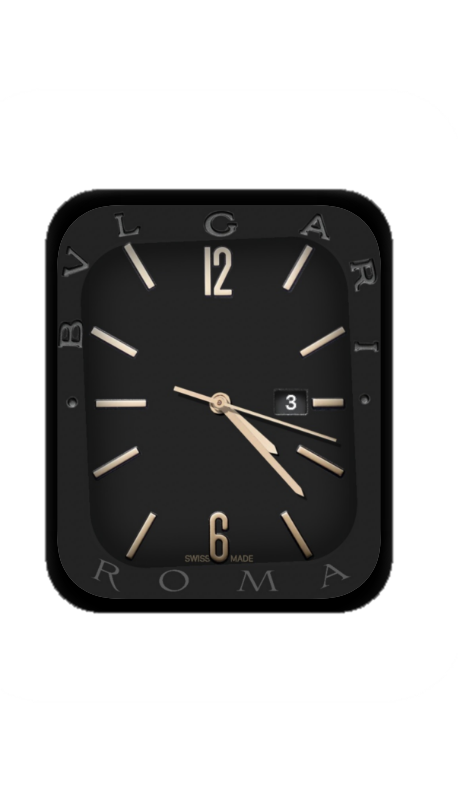 简约黑色BVLCAR宝格丽指针表盘